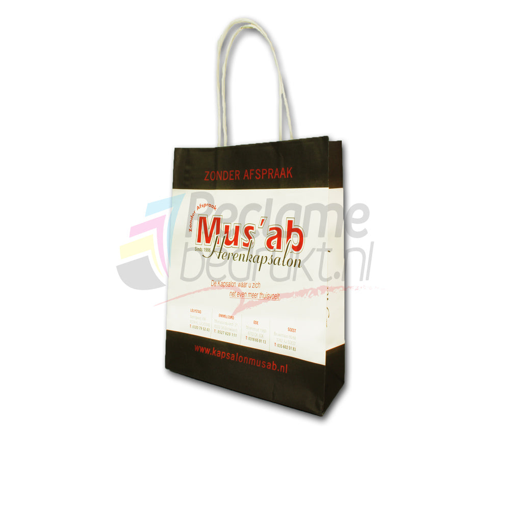 Goedkope of luxe papieren tassen bedrukken met uw logo in alle formaten